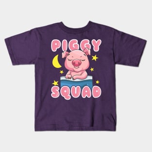 Piggy Squad Pigs Farm Animals Kids T-Shirt